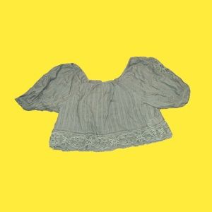 NEW American Eagle Cropped Off the Shoulder Top M